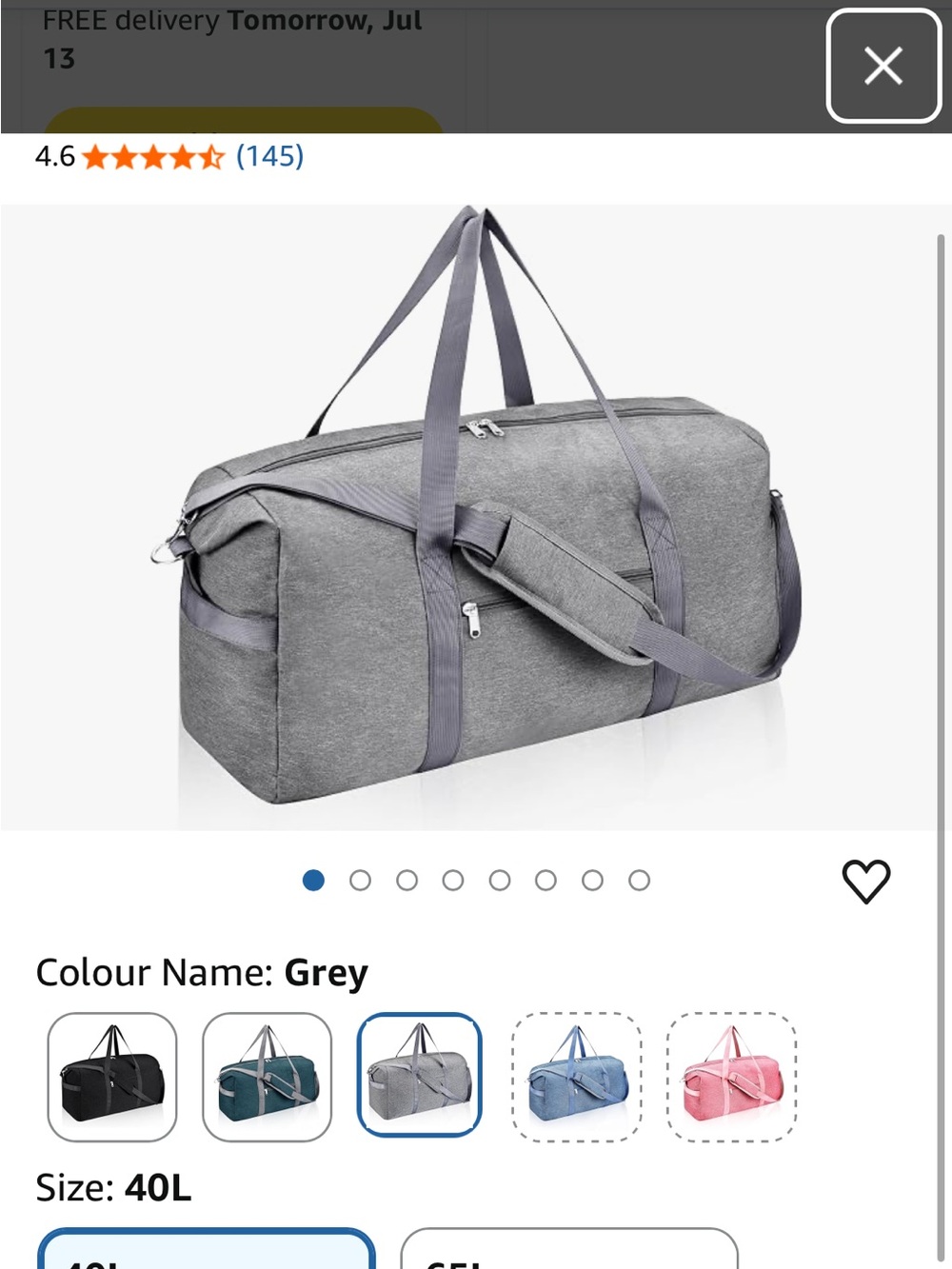 Grey Men’s Duffel Bag - Versatile Travel & Gym Carry